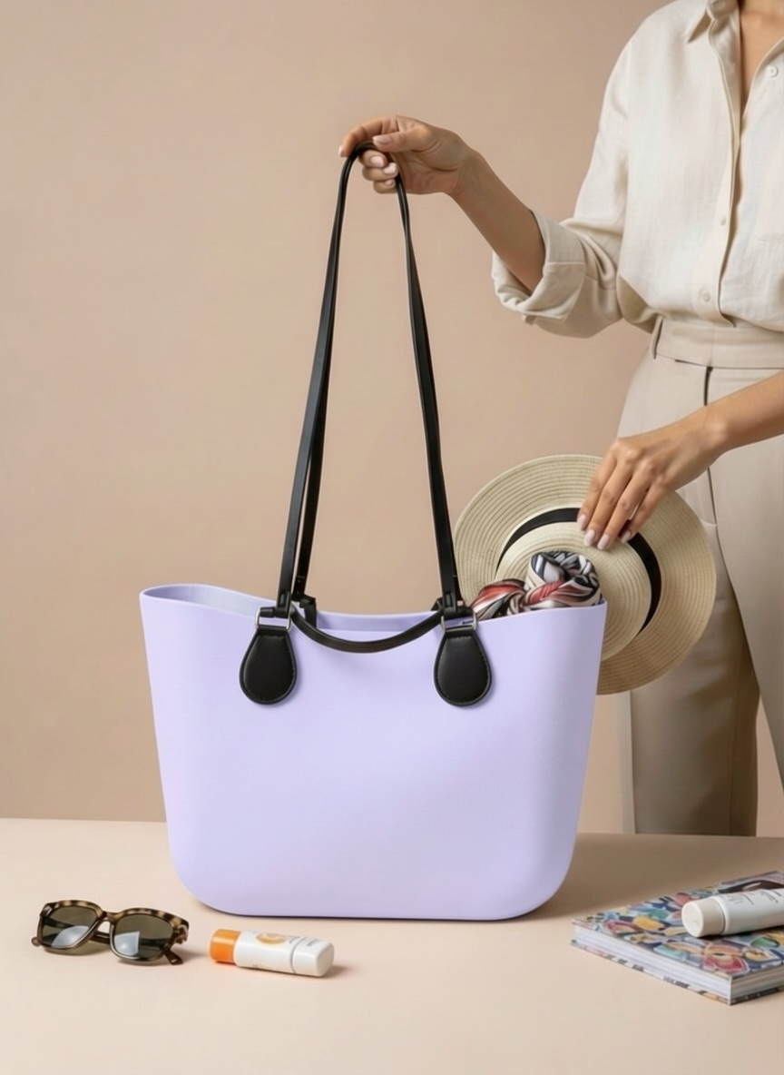 Minimalist Rubber Tote Bag