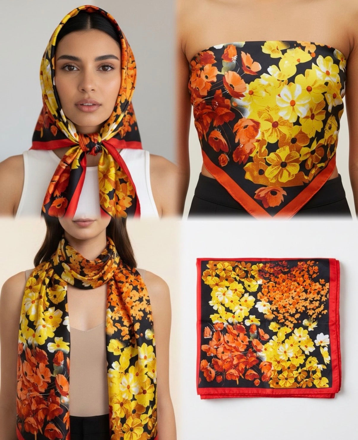 Golden Hour Floral Scarf