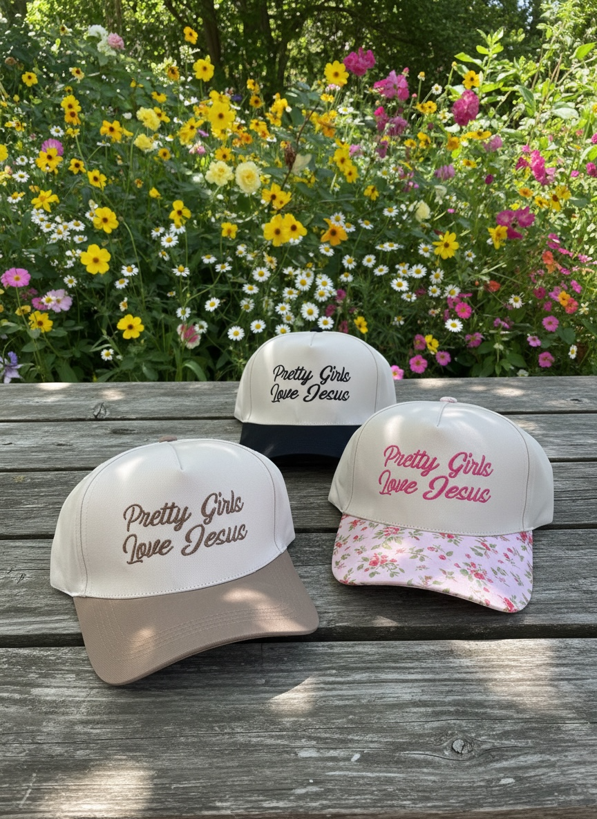 "PRETTY GIRLS LOVE JESUS" CAP