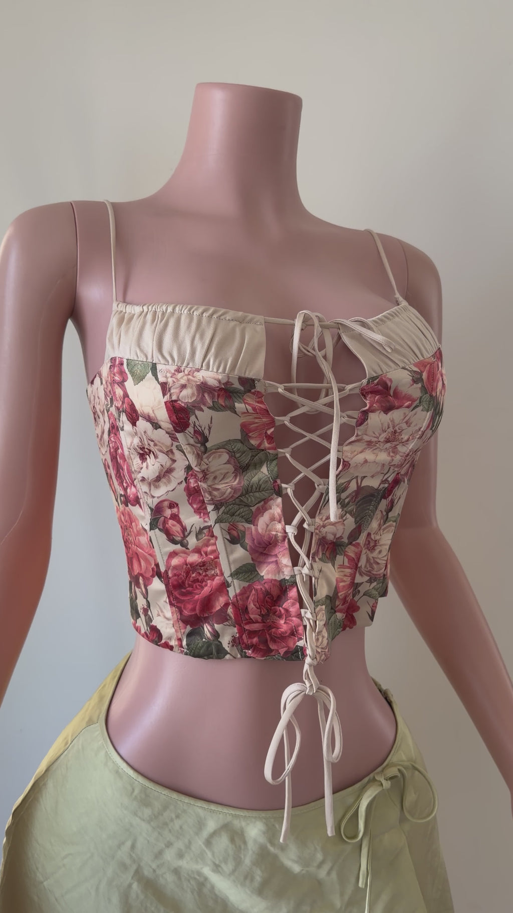 Cream/Rose Lace Top