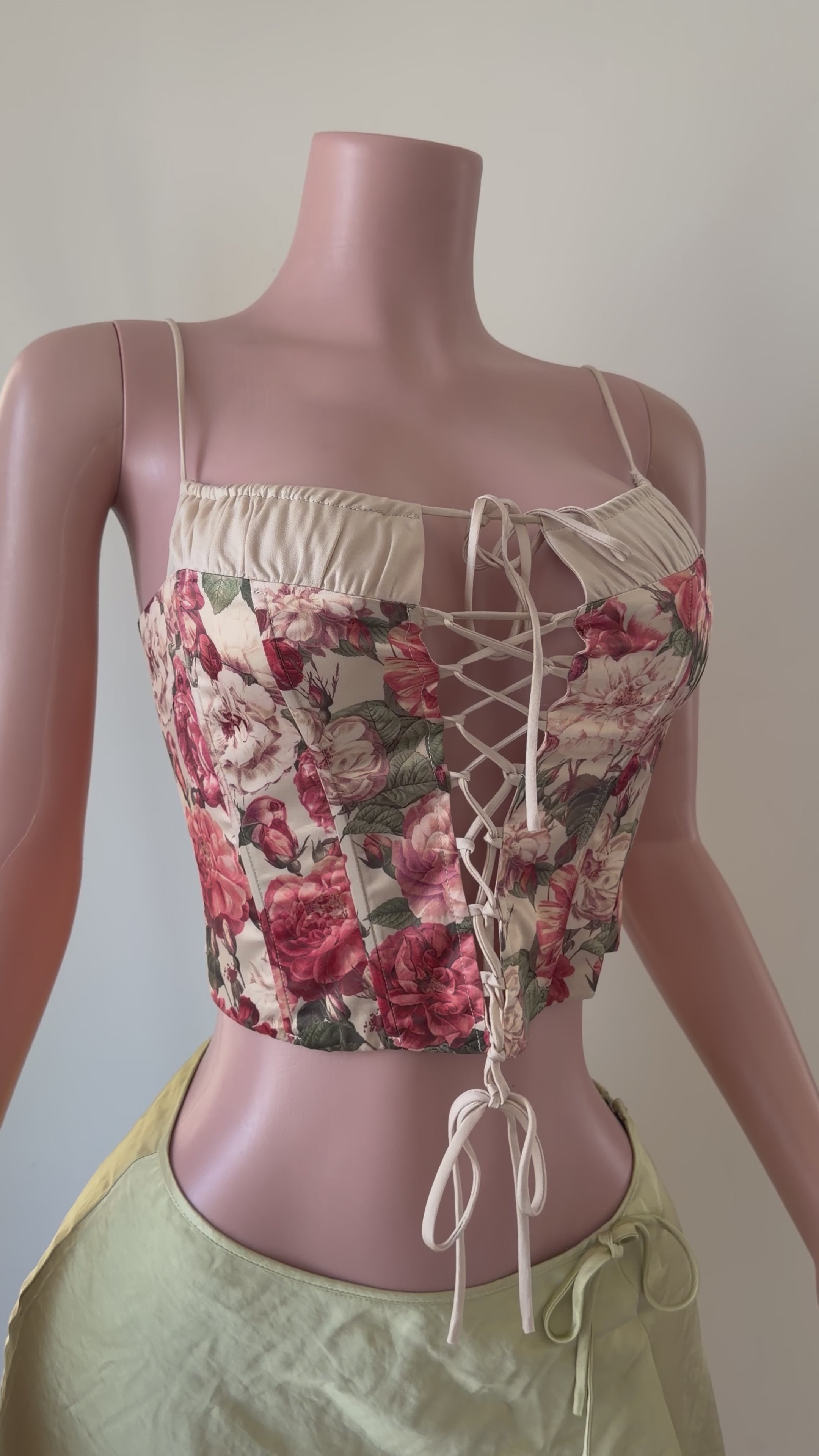 Cream/Rose Lace Top
